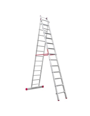 Escada profissional multiusos EN1400 de dois corpos e 14 degraus - FARAONE