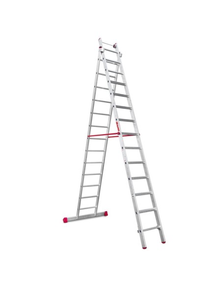 Escada profissional multiusos EN1400 de dois corpos e 14 degraus - FARAONE