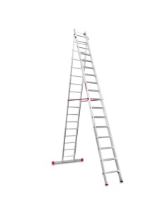 Escada profissional multiusos EN1400 de dois corpos e 17 degraus - FARAONE