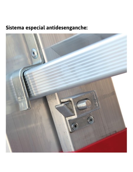 Escalera profesional multiuso EN1500 de tres tramos y 10 peldaños - FARAONE