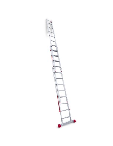 Escalera profesional multiuso EN1500 de tres tramos y 10 peldaños - FARAONE