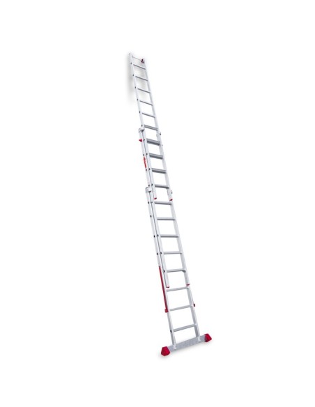 Escalera profesional multiuso EN1500 de tres tramos y 10 peldaños - FARAONE