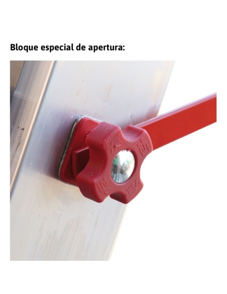 Escada profissional multiusos EN1500 de três corpos e 12 degraus - FARAONE