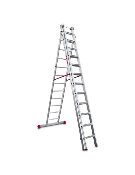 Escada profissional multiusos EN1500 de três corpos e 12 degraus - FARAONE