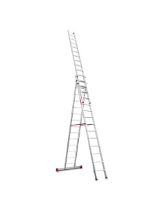 Escalera profesional multiuso EN1500 de tres tramos y 14 peldaños - FARAONE 2