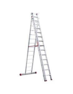 Escada profissional multiusos EN1500 de três corpos e 14 degraus - FARAONE