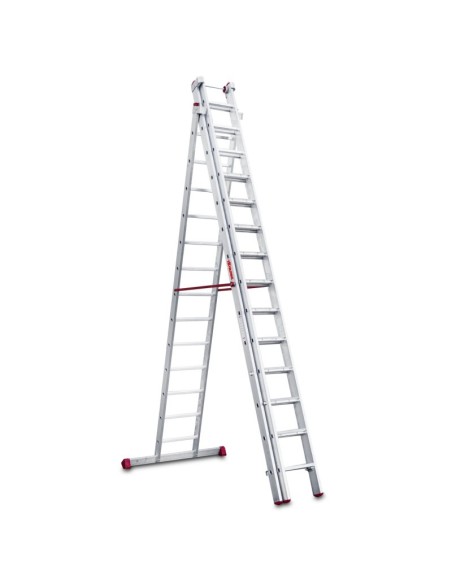 Escada profissional multiusos EN1500 de três corpos e 14 degraus - FARAONE