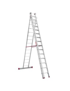 Escada profissional multiusos EN1500 de três corpos e 15 degraus - FARAONE