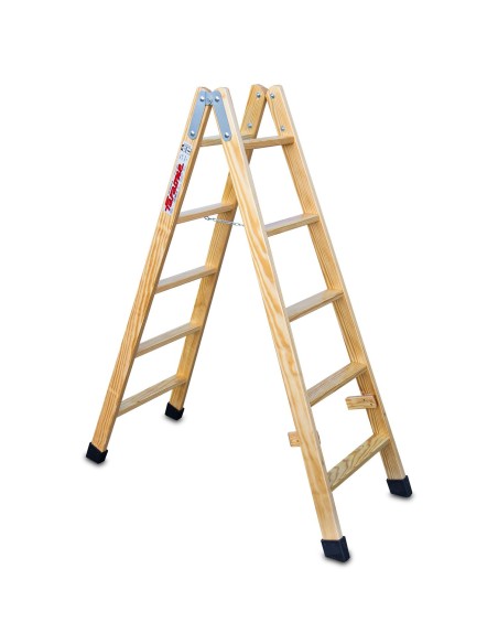 Escada profissional dupla subida LD05 e 5+5 degraus - FARAONE