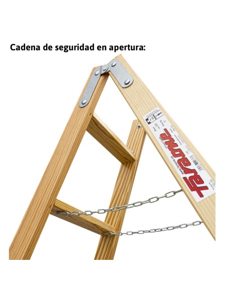 Escalera profesional de doble subida LD06 y 6+6 peldaños - FARAONE