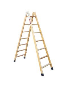 Escalera profesional de doble subida LD07 y 7+7 peldaños - FARAONE
