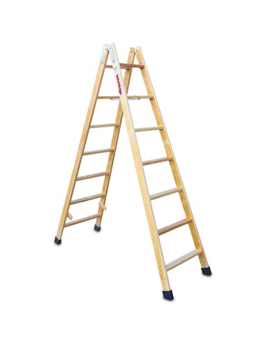 Escalera profesional de doble subida LD07 y 7+7 peldaños - FARAONE