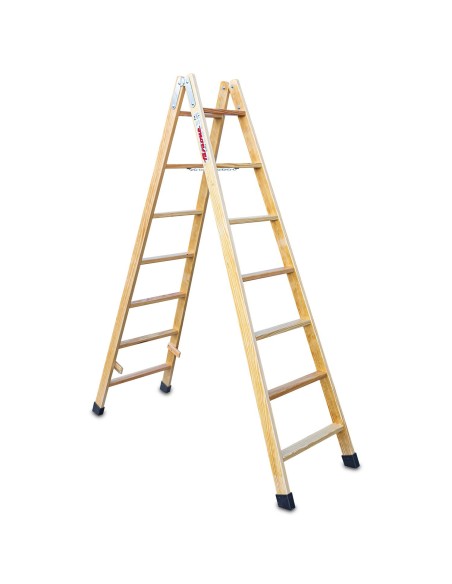 Escada profissional dupla subida LD07 e 7+7 degraus - FARAONE