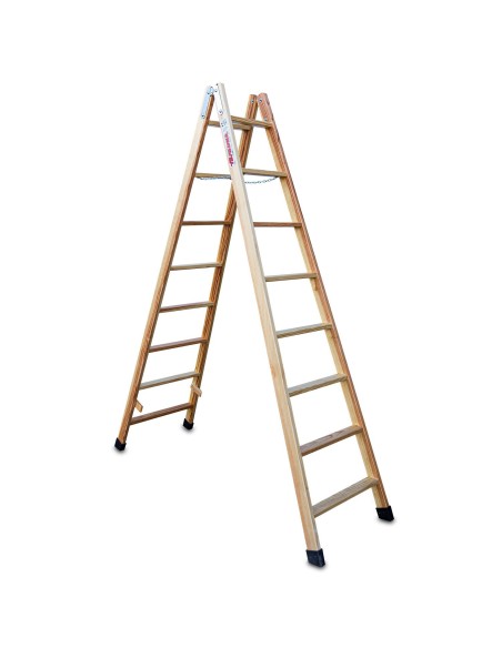 Escalera profesional de doble subida LD08 y 8+8 peldaños - FARAONE