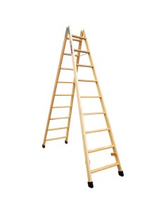 Escalera profesional de doble subida LD08 y 9+9 peldaños - FARAONE