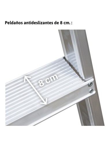 Taburete TPAS4 de doble subida y 4+4 peldaños - FARAONE