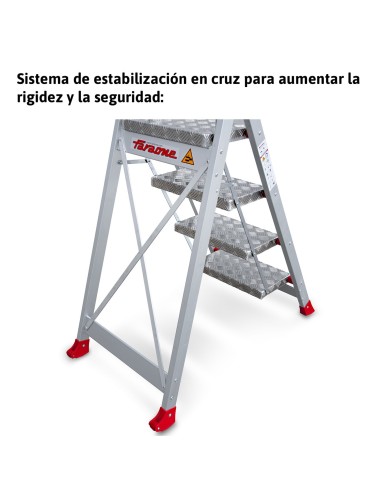 Taburete profesional de alta seguridad SGP2 con 2 peldaños - FARAONE