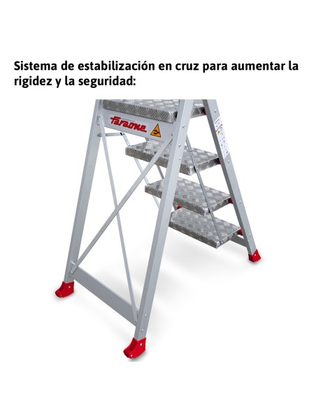 Taburete profesional de alta seguridad SGP3 con 3 peldaños - FARAONE