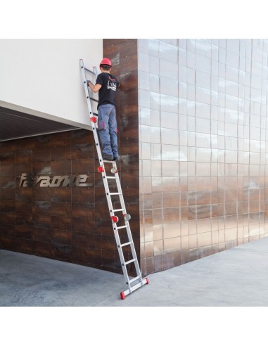 Escada profissional articulada e multiusos EA614 com 14 degraus - FARAONE