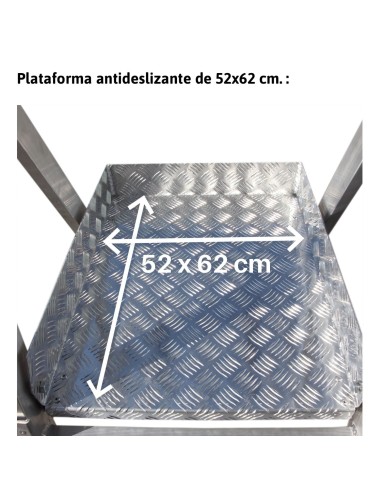 Escada profissional dobrável e ajustável PLS3 com 3 degraus - FARAONE