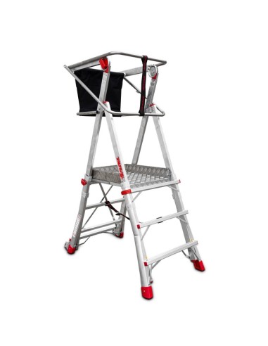 Escada profissional dobrável e ajustável PLS3 com 3 degraus - FARAONE