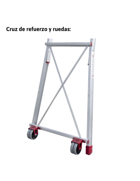 Escada profissional dobrável e ajustável PLS3 com 3 degraus - FARAONE