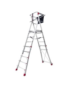 Escada profissional dobrável e ajustável PLS5 com 5 degraus - FARAONE 2