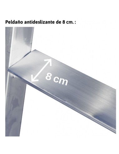Escalera profesional de almacén de 5 a 8 peldaños - ESCALIBUR