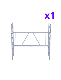 Andaime COMBI 75x190 6,50m com estabilizadores e rodapés 2