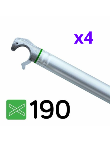 Andaime COMBI 90x190 6,50m de altura de trabalho com estabilizadores e rodapés