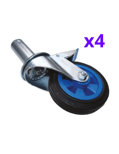 Andamio Plegable de aluminio 75x190 3m altura trabajo con trampilla y barra - XTREM