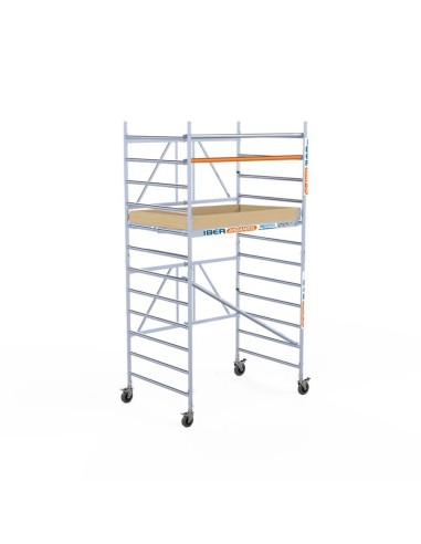 Andamio plegable de aluminio 135x190 - 4,70 m Altura de trabajo con rodapiés