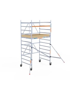 Andaime dobrável em alumínio 135x190 - 4,70 m Altura de trabalho CT, ST, estabilizadores e rodapés 2