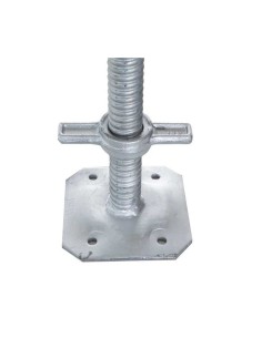 Husillo de acero para andamios 1,00 m con placa base