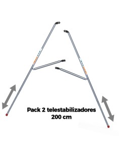 Combo 2 teleestabilizadores 2 metros para andamios móviles tipo torre y andamios plegables