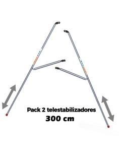 Combo 2 teleestabilizador 3 metros para andamios móviles tipo torre y andamios plegables
