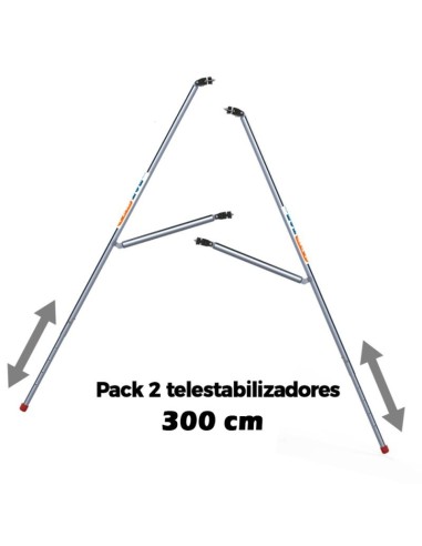 Combo 2 teleestabilizador 3 metros para andamios móviles tipo torre y andamios plegables