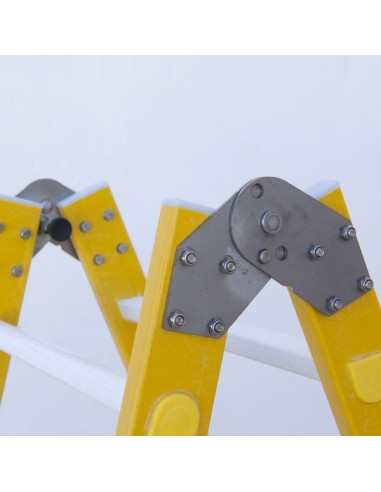 Escada profissional dupla tesoura em fibra com 4 a 10 degraus - ARIZONA