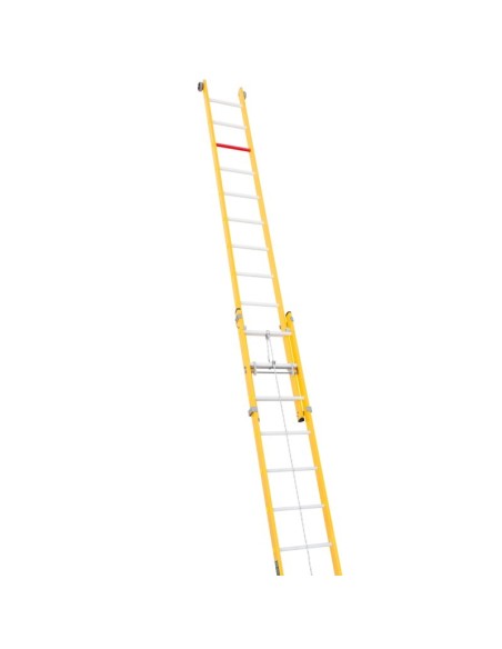 Escalera profesional de fibra extensible a cuerda 10 a 14 peldaños - ARIZONA