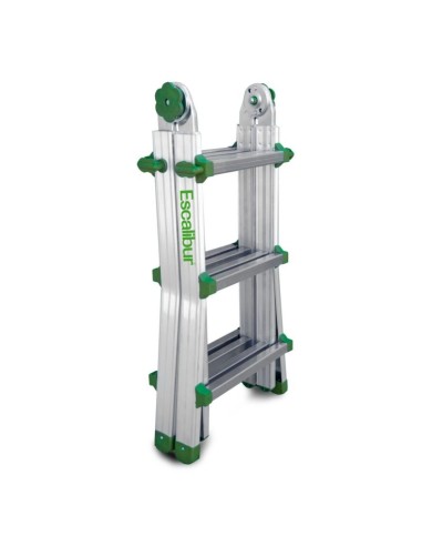 Escalera doméstica telescópica de aluminio y 3x4 peldaños | Escalibur