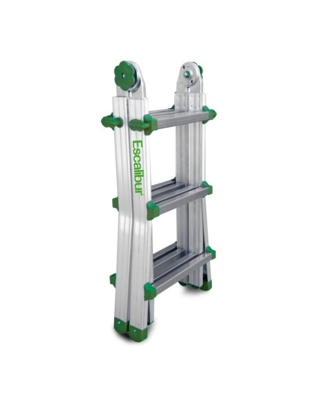 Escalera doméstica telescópica de aluminio y 3x4 peldaños | Escalibur