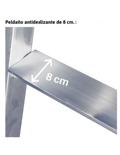 Escada profissional para armazém com 5 a 8 degraus - ESCALIBUR 2