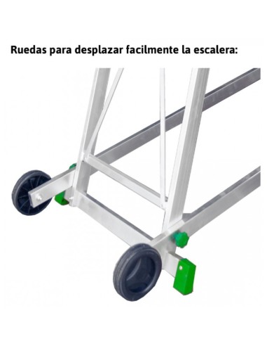 Escalera profesional de almacén de 5 a 8 peldaños - ESCALIBUR
