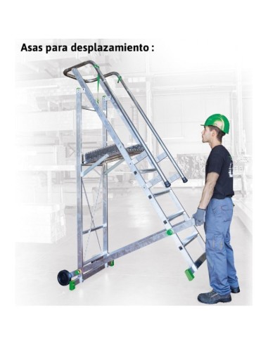 Escada profissional para armazém com 5 a 8 degraus - ESCALIBUR