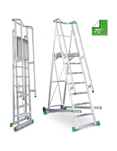 Escada profissional para armazém com 5 a 8 degraus - ESCALIBUR