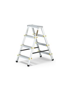 Escada profissional em tesoura com dupla subida. 2x4 passos