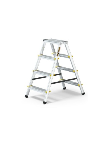 Escalera profesional de tijeras con doble subida. 2x4 peldaños