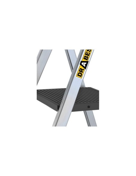 Escalera plegable profesional de 3 a 5 peldaños con bandeja de herramientas - DRABEST