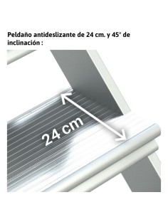 Escalera profesional con plataforma y ruedas SY45. De 4 a 17 peldaños - FARAONE 2