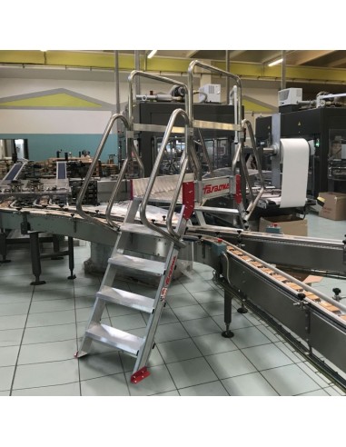 Escalera profesional tipo puente con plataforma y ruedas SP60 - FARAONE